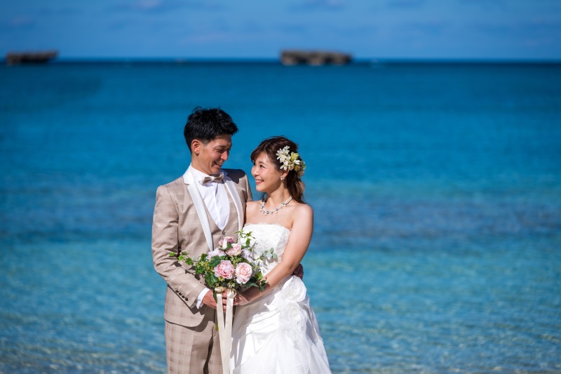 お客様の撮影レポート【おんなそんビーチフォトアルバムパッケージ】★結婚記念