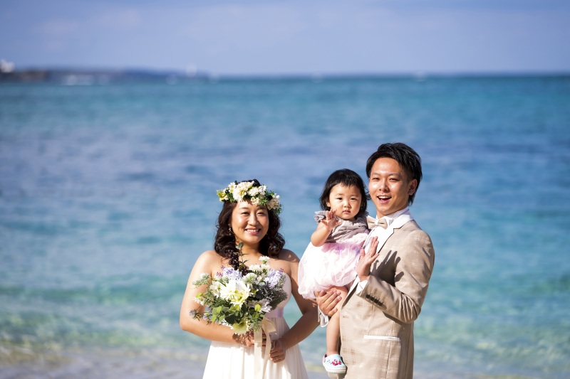 お客様の撮影レポート【ムーンビーチ＆チャペルプレミアムフォト】★お子様同行