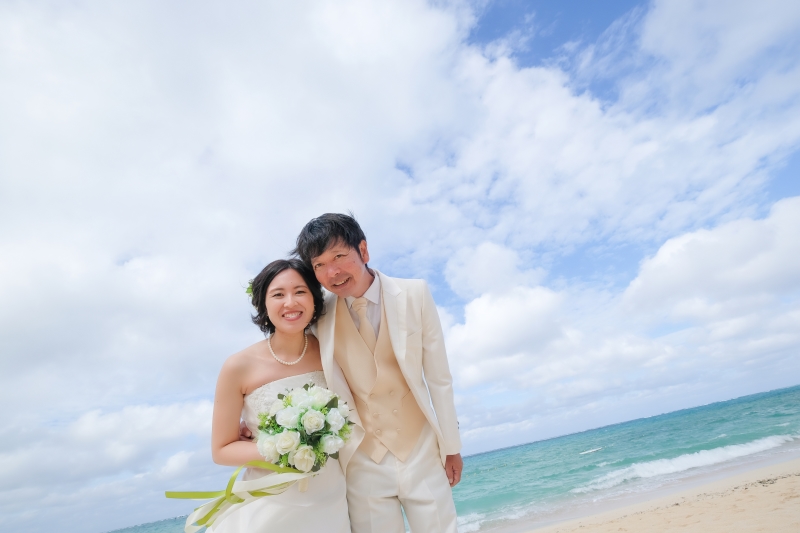 お客様の撮影レポート【ムーンビーチ&チャペルプレミアムフォトプラン】★結婚記念