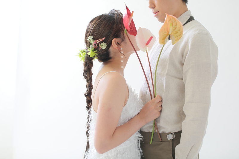 タイト編み下ろしヘア