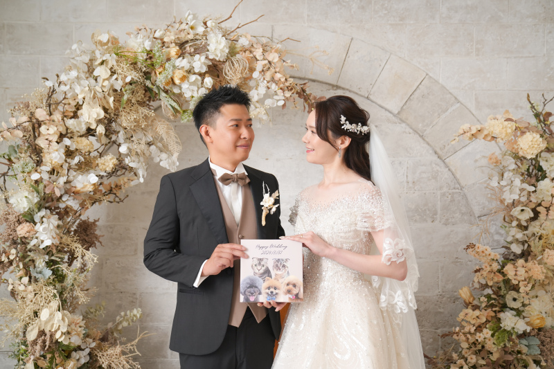 ウェディングドレスを2着で盛りだくさんな撮影を♪