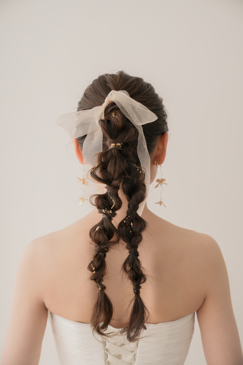 ロングヘアアレンジ!編みポニー♡