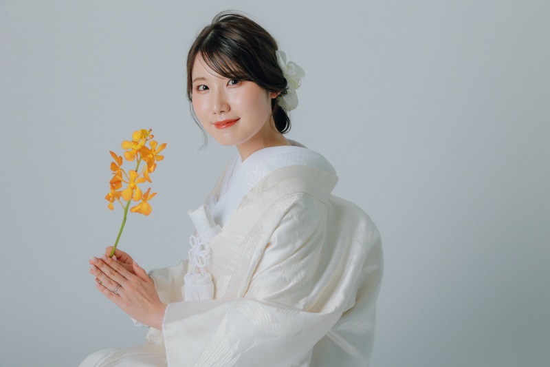 生花×白無垢