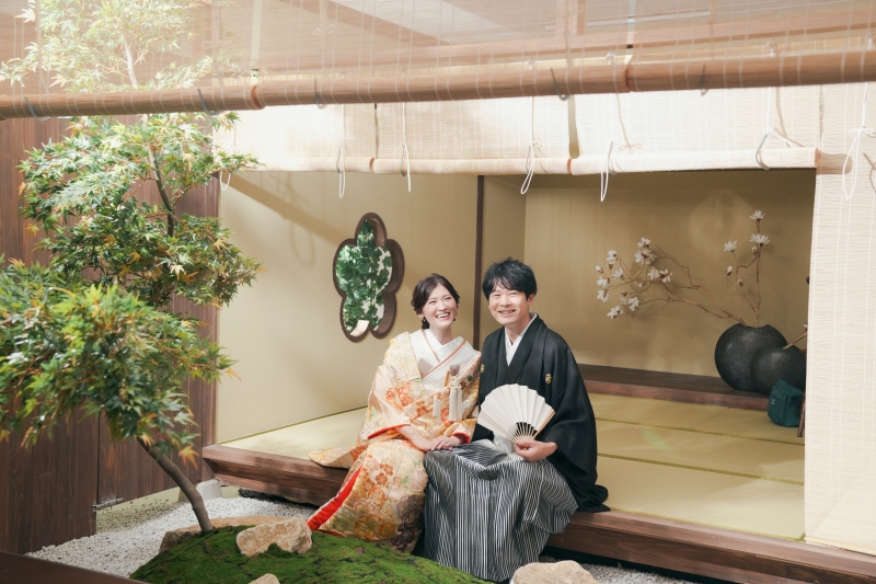 室内でロケ気分♪【和装・屋内庭園スタジオ 】