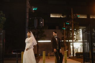 夜のなんばでロケーション♪