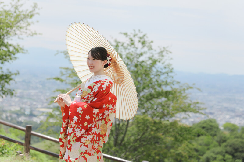 着物に似合うシニヨンスタイル