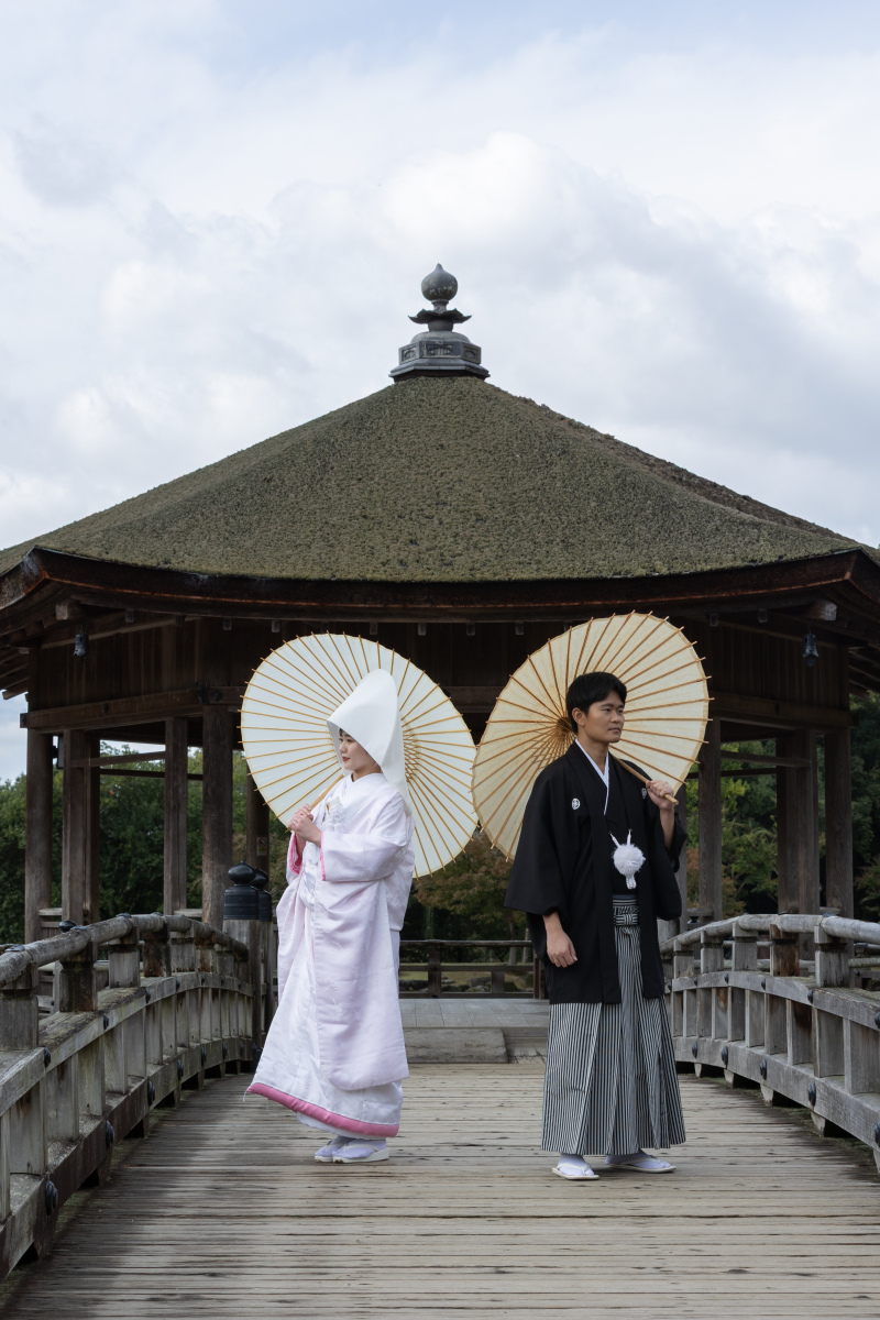 浮見堂と鹿さんと写真撮影！