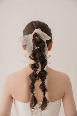 編みポニーヘア♪