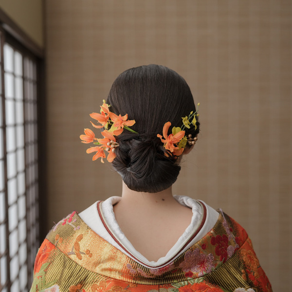 和装シニヨンスタイル!