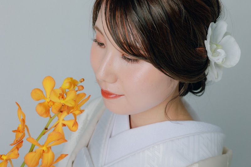 生花×白無垢
