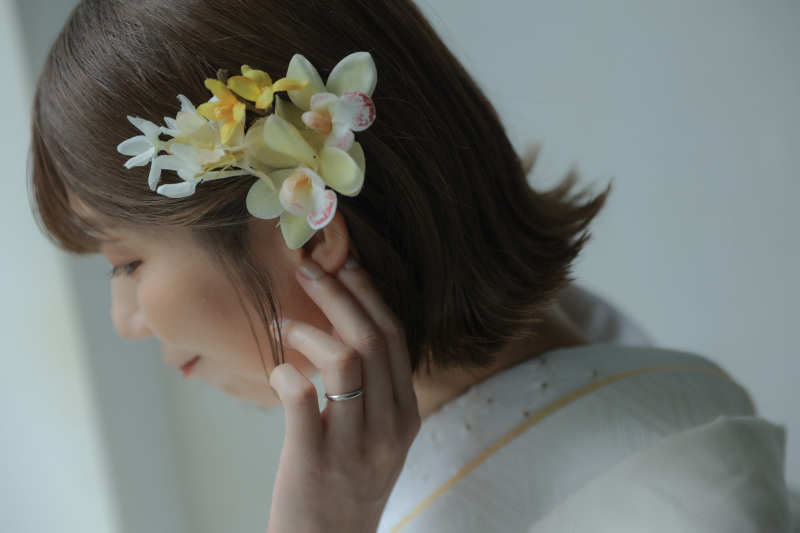 ボブヘアの新婦様の和装スタイル♪