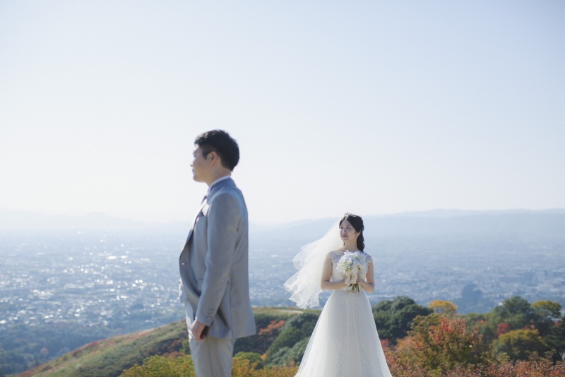 緑と赤の若草山