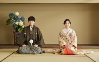 和庭園 × 色打掛コーディネート