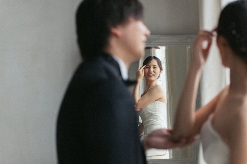 シンプルスタジオで叶える、大人可愛い前撮り