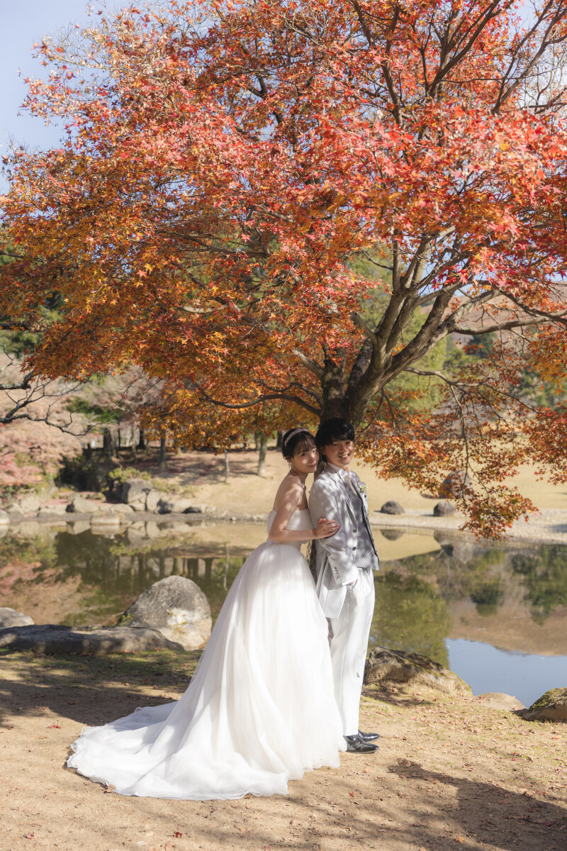 奈良公園で紅葉撮影♪