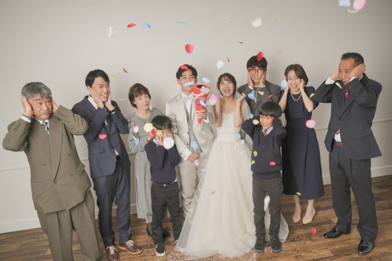  コンフェッティで楽しく！なんば店スタジオ撮影