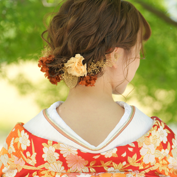 ボブの和装ヘアスタイル♪