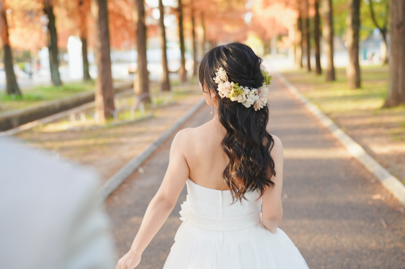 ドライフラワーヘアスタイル♪