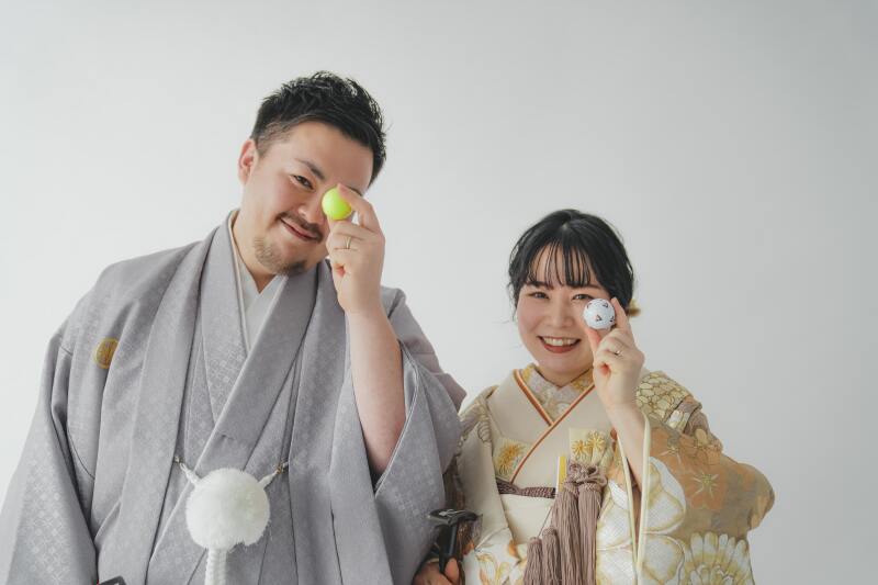 白背景 × 色打掛 × アイテム