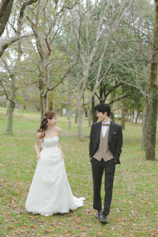 自然豊かなウエディングフォト