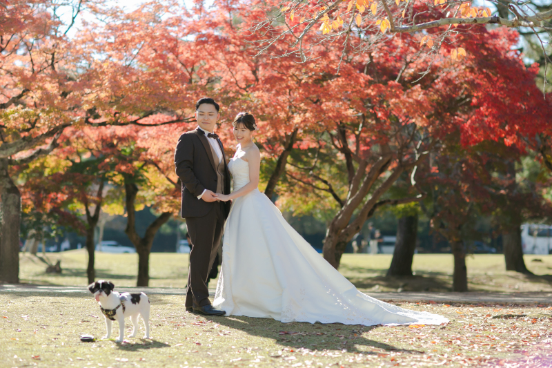 秋の紅葉でロケーション撮影♪