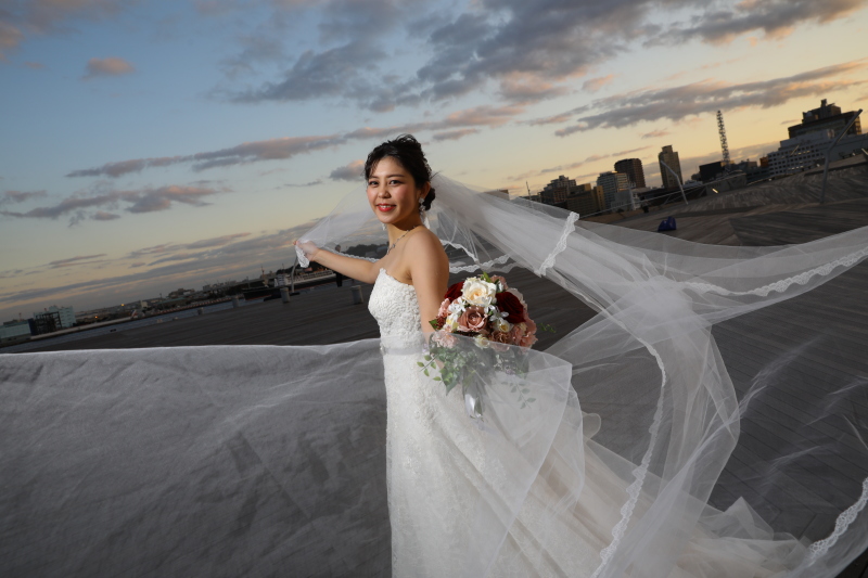 みなとみらいの夜景をバックに!