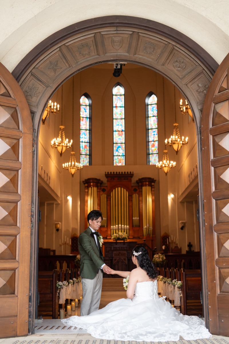チャペルでのフォトウェディング♪