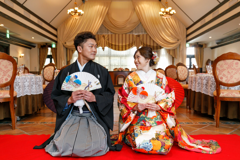 結婚式場で和装??