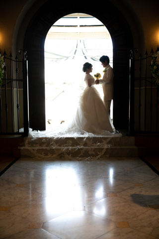 チャペル大扉前での撮影☆彡