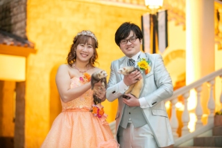 大切なペットと一緒にフォトウェディング♡