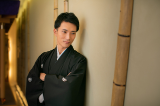 和装に身を包まれた新郎様…♡