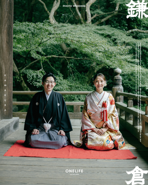 鎌倉・妙本寺で残す、静謐な和装前撮り【ONELIFE】