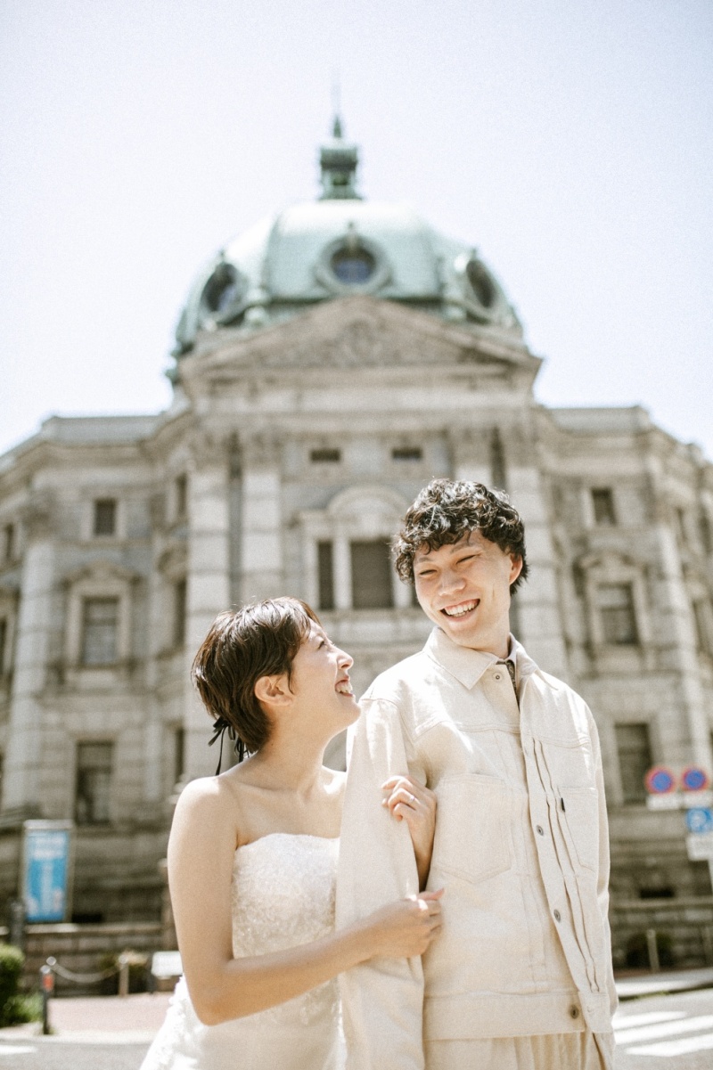 歴史あるみなとみらい街中にて
