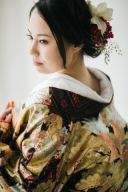 黒打掛でしっとり、クールに。