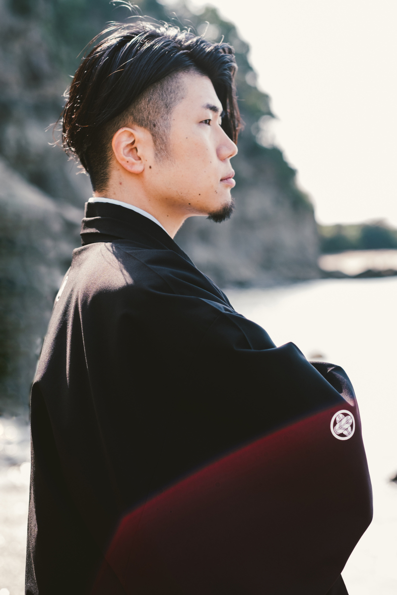 海で！和装ロケーション撮影