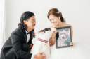 家族でスタジオ結婚写真を。