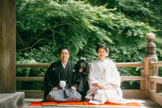 【愛犬と一緒に和装フォトウェディング^^】