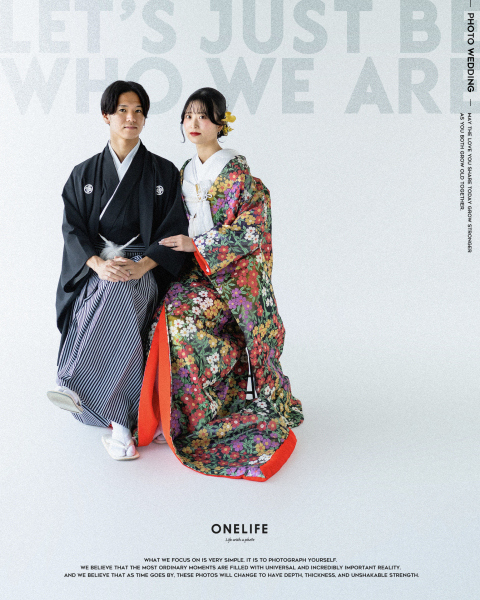 「ただ、ふたりであること。」白無垢と色打掛のスタジオ前撮り【ONELIFE】