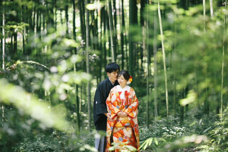 【公園で和装！】Green Kimono…