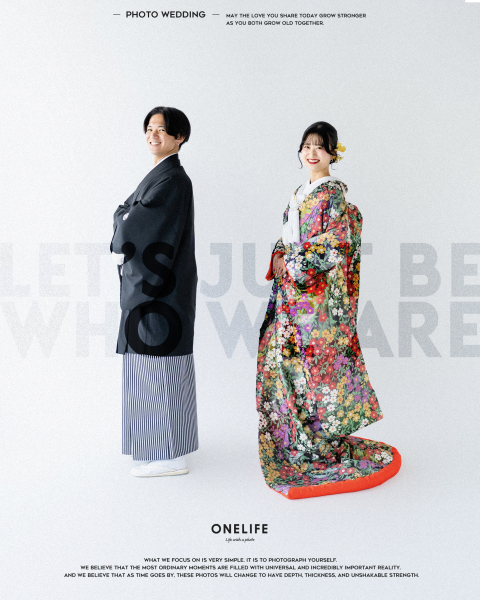 「ただ、ふたりであること。」白無垢と色打掛のスタジオ前撮り【ONELIFE】