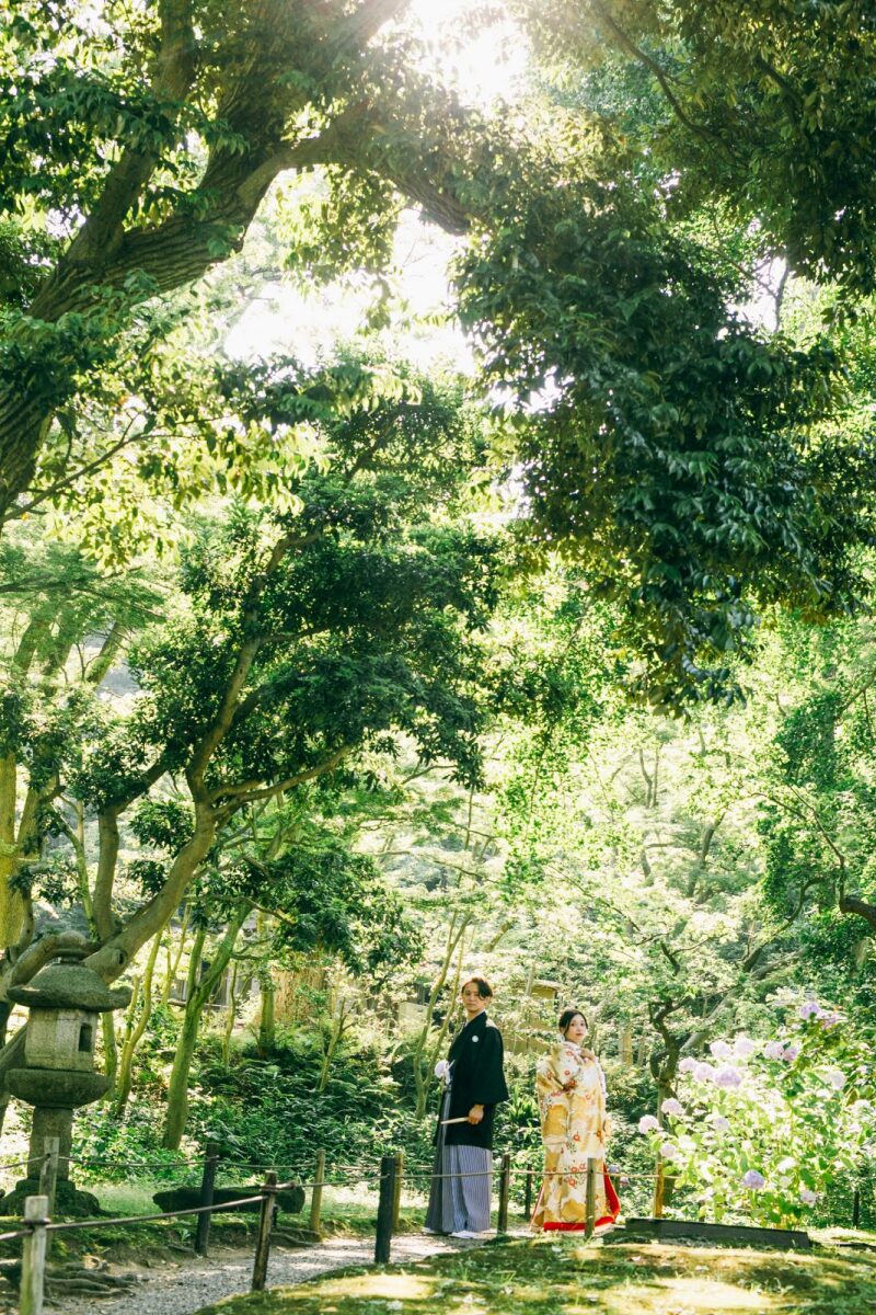 三渓園で和装前撮りはいかがですか?