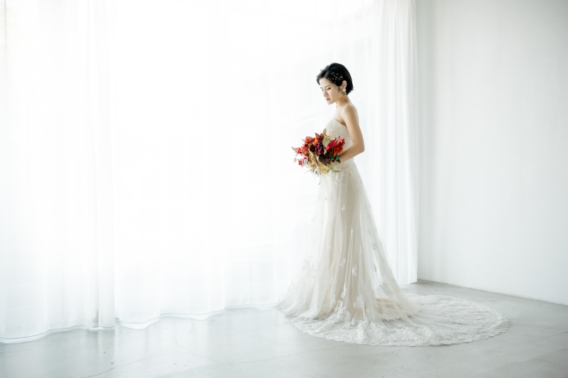 大人プライベート空間で結婚前撮り。