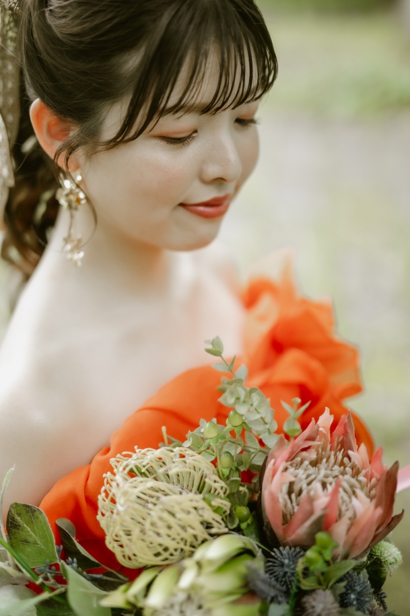 こだわりの持ち込みドレスと小物で、おしゃれな前撮り【ONELIFE】