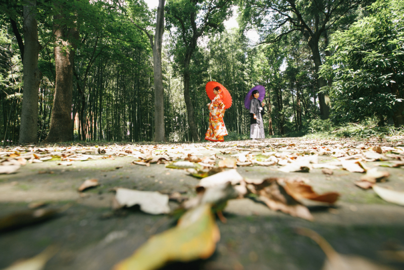 【公園で和装!】Green Kimono…
