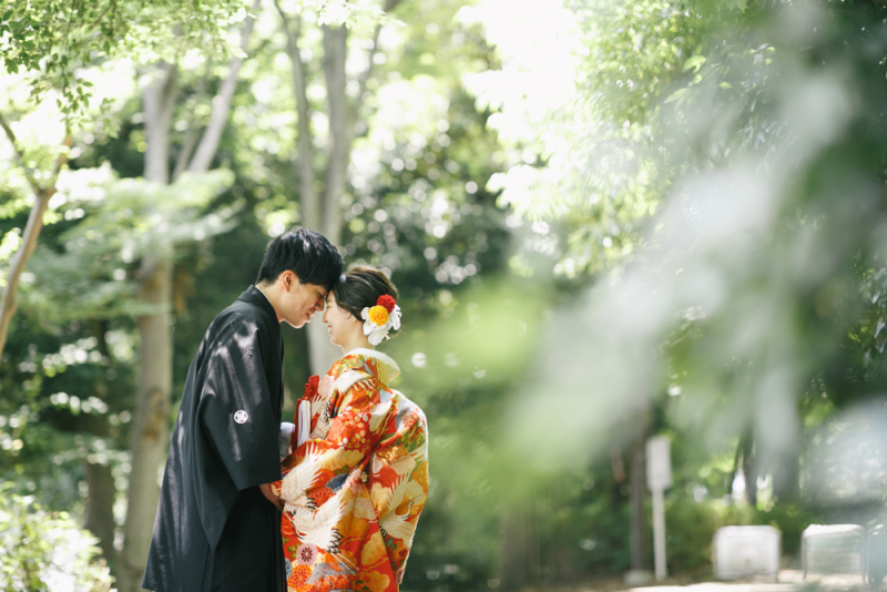 【公園で和装!】Green Kimono…