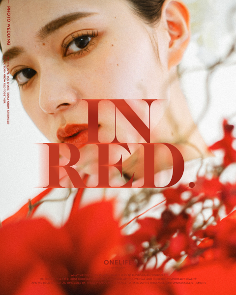 赤に宿る静けさ。スタジオで撮る、赤無垢の前撮り【ONELIFE】