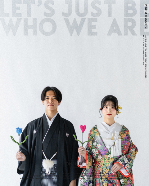 「ただ、ふたりであること。」白無垢と色打掛のスタジオ前撮り【ONELIFE】