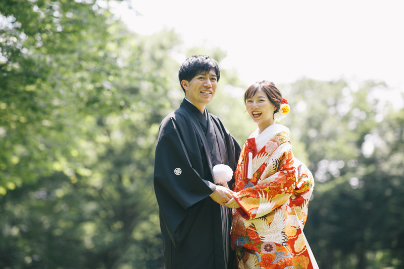 【公園で和装！】Green Kimono…