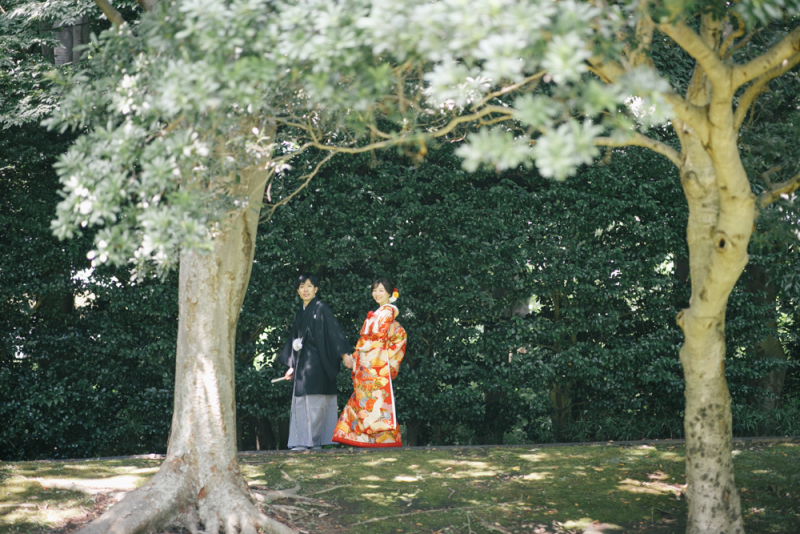 【公園で和装!】Green Kimono…