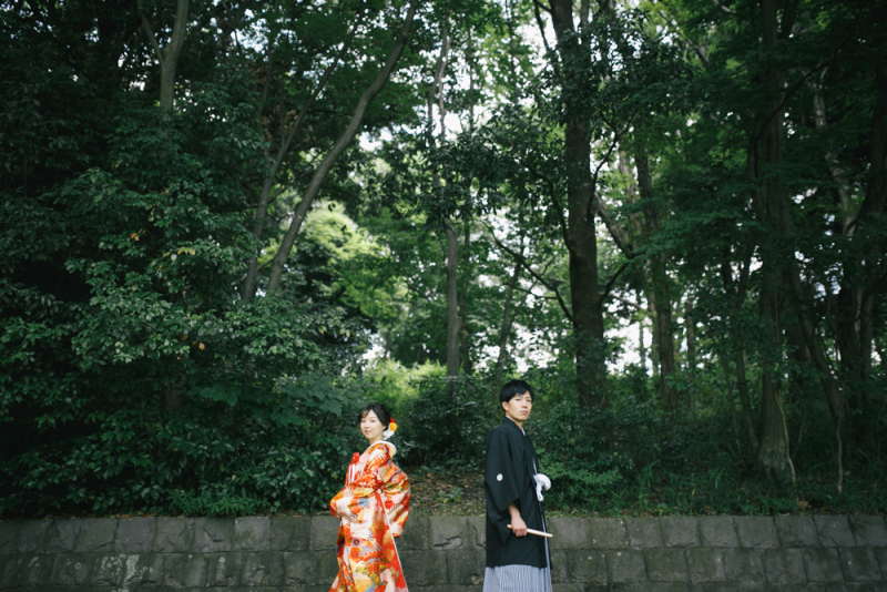 【公園で和装!】Green Kimono…